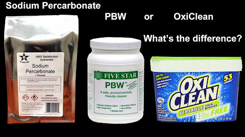 Sodium Percarbonate, PBW or Oxyclean