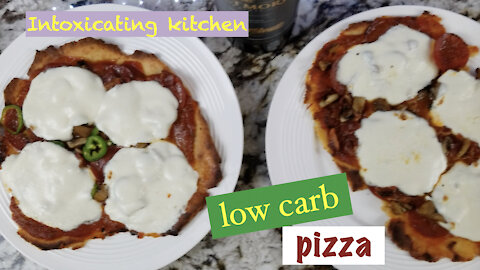 Fathead low carb pizza with homemade dough