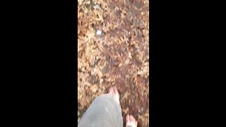 Barefoot hike