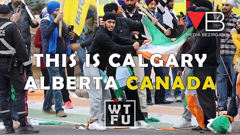 Khalistan supporters use their daggers, swords, and spears to rip apart Indian flags