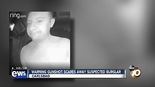 Warning gunshot scares off suspected burglar