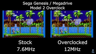 Sega Genesis / Megadrive - Stock vs Overclocked Comparison - Model 2