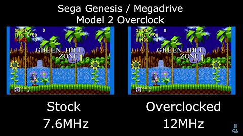 Sega Genesis / Megadrive - Stock vs Overclocked Comparison - Model 2