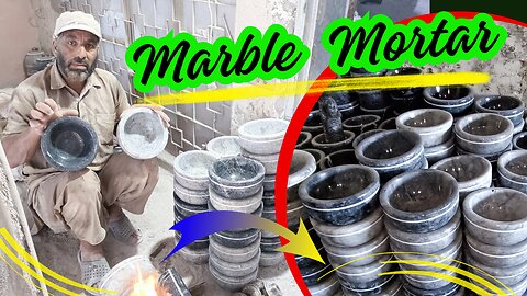 How to Make marble Mortar & Pestle Set - Hmam Dasta/Langri/Okhli/ Spice Grinder for Kitchen