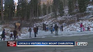 Folks flock to Mount Charleston before snow melts