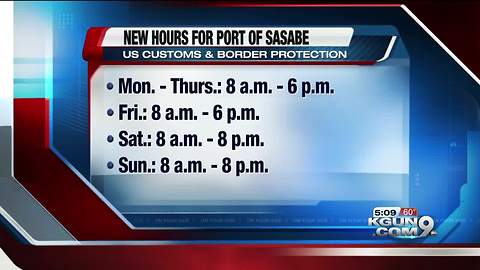 CBP announces new hours of operation for Port of Sasabe