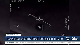 No evidence of aliens, report doesn't rule them out
