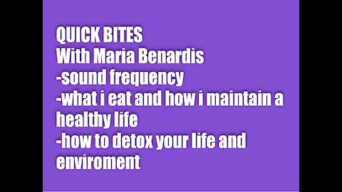 Health & Wellness Quick Bites with Maria Benardis – 10 NOV 2021