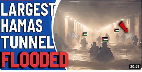 No Escape! Israel flooded the largest tunnel in Gaza! Hamass raises white flag from the tunnel!