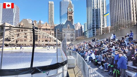 Discover CANADA Toronto Downtown Maple Leaf Outdoor Practice at Nathan Phillips Square 4K