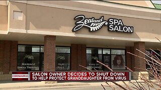 Salon owner decides to shut down to help protect granddaughter from virus