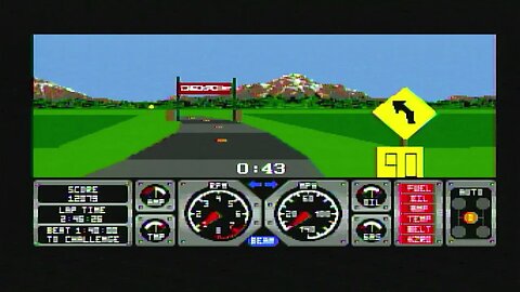 Hard Drivin' Sega Genesis Racing Game By Tengen