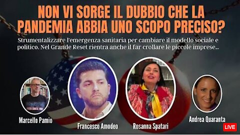 Diretta LIVE con Rosanna Spatari, Francesco Amodeo, Marcello Pamio