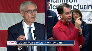 Governor's race in virtual tie