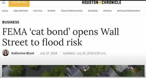 How FEMA Scams Americans Via Nat'l Flood Ins Program, & How It Connects To UN Agenda 2030