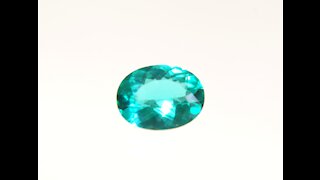 Hydrothermal Beryl with Color of Paraiba Tourmaline Oval