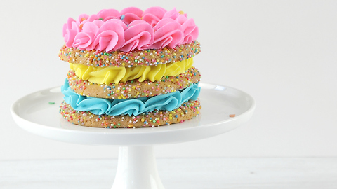 Sprinkle cookie cake