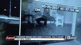 Las Vegas family finds stranger asleep in home