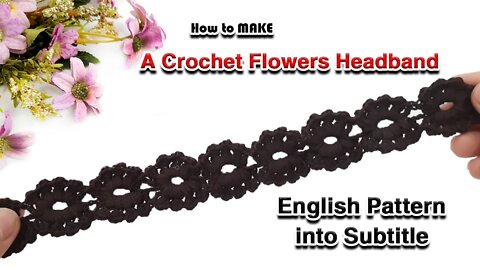 How To Crochet A Flowers Headband l Crafting Wheel