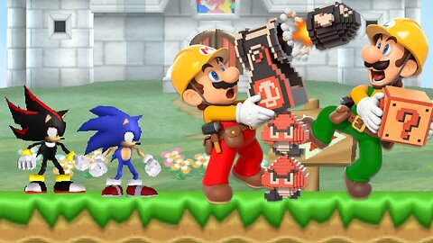 New Super Sonic Bros. Wii: Sonic Adventure - 2 Player Co-Op Walkthrough #233 (HD)