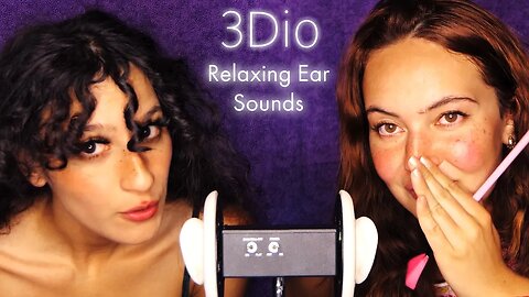 ASMR duo whispers using 3Dio, tingly ear to ear sensation lovely girls talking while you relax