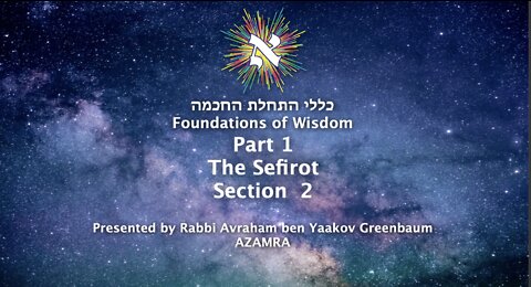 Foundations of Wisdom Part 1 Section 2
