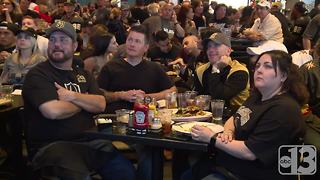 Golden Knights fans cheer on team from City National Arena watch party