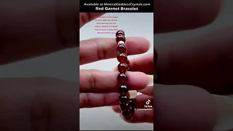 Illuminated Goddess Bracelet Red Garnet Sterling Silver Love Crystal Crystals for Love January Stone
