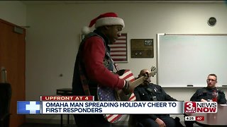 Omaha man spreads holiday cheer to first responders