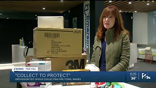 Collect to Protect: Orthodontist Office Collecting PPE Items, Masks