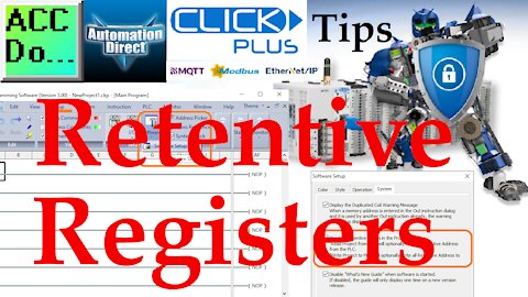 Click PLC Retentive Registers