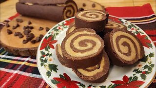 Chocolate Peanut Butter Fudge Pinwheel - Only 3 Ingredients - No Fail Recipe - The Hillbilly Kitchen