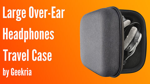 Large Over-Ear Headphones Travel Case, Hard Shell Headset Carrying Case | Geekria