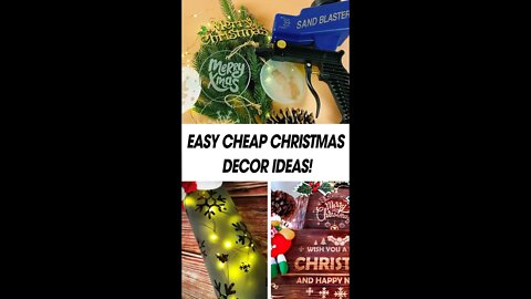 Easy Cheap Christmas Decor Ideas! #shorts Make crafts more fun and unique by Lematec sandblaster.