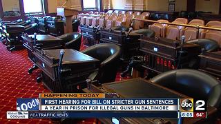 First hearing held for bill on stricter gun sentences