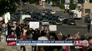 Hundreds protest in Omaha over George Floyd death