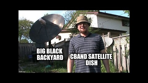 Big Black Backyard Cband Satellite Dish (My old dish!)