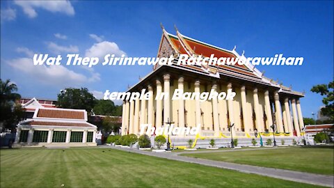 Wat Thep Sirinrawat Ratchaworawihan temple in Bangkok, Thailand