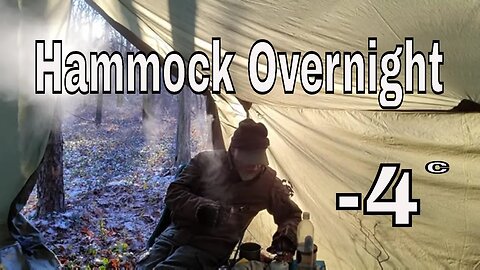 Winter Hammock Overnight - OneTigris Hammock Tent - Below 0 Camping