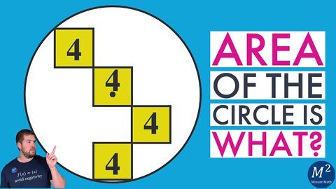 What?!?! 4 Squares in a Circle and YOU Can Calculate the Area? | Minute Math
