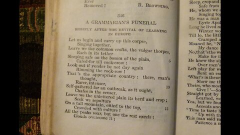A Grammarian's Funeral - R. Browning