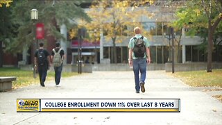 College enrollment down 11 percent over last 8 years