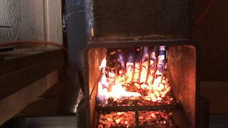 Rocket Stove Pellet heater, Install and Test.