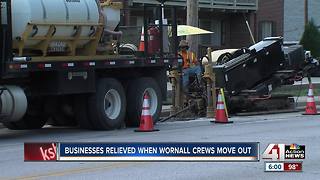 Businesses relieved as Wornall crews move out