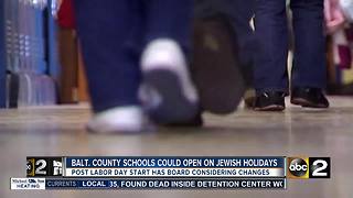 Baltimore Co. Schools Could Open On Jewish Holidays