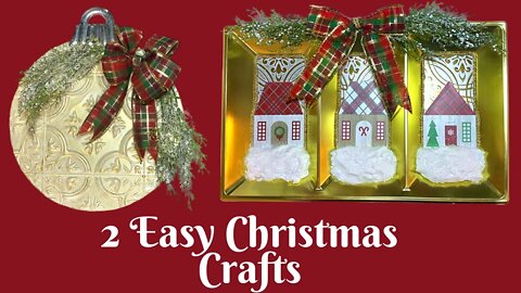 Dollar Tree Stick On Tiles Christmas Crafts | Easy Christmas Decor | Dollar Tree Wall Tiles