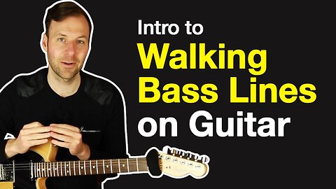 Jazz Guitar Walking Bass with Chords Part 1 - Two beats per chord