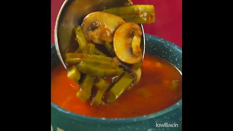 Nopales soup with Chile Guajillo