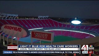 Kansas City's pro teams #LightItBlue in support of frontline COVID-19 workers