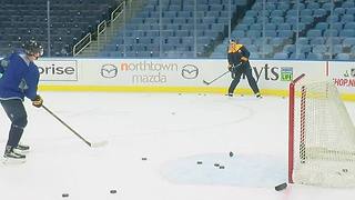 Eichel rejoins Sabres teammates at practice